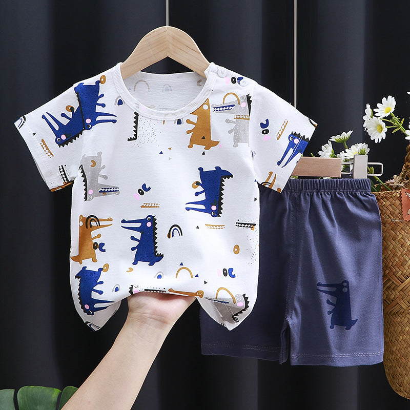 Children's Short-sleeved Suit Cotton T-shirt Baby Baby Clothes