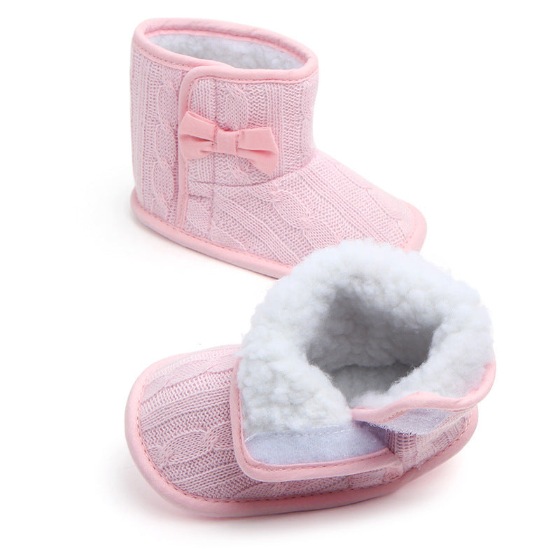 Manufacturers selling Wool Knitted Winter new bow shoes baby toddler shoes shoes boots 1646