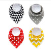 4pcs Lot Bibs Burp Cloth Print Arrow Wave Triangle Baby Bibs Cotton Bandana Accessories