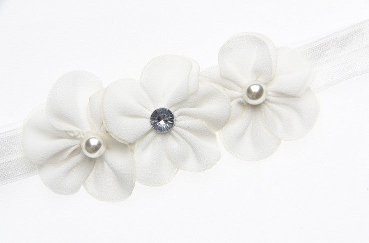 Three little plum blossom baby headband