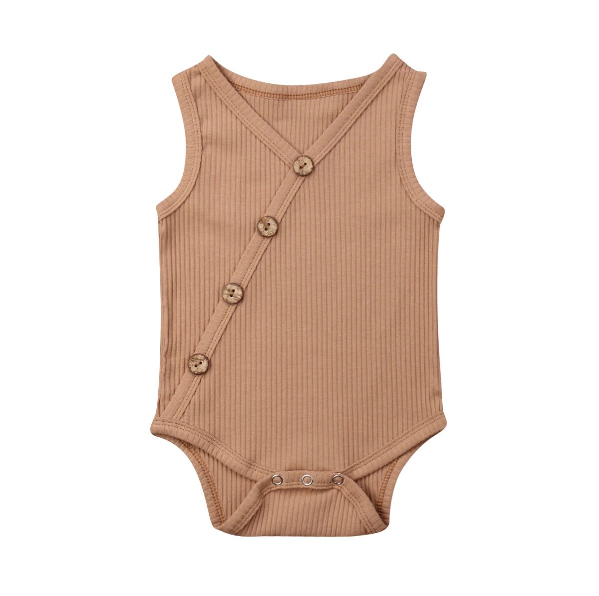 Newborn Baby Solid Bodysuit Kids Clothes Boys Girl Jumpsuit