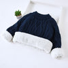 Children's Sweater With Plush And Thickened Pullover