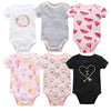 6-piece baby jumpsuit new short-sleeved baby clothes