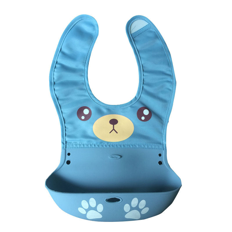 Cartoon silicone baby bib