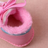 Leather plush cotton shoes girls baby shoes baby shoes