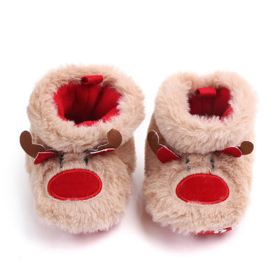 Winter Baby Girls Boys Keep Warm Shoes Muply Christmas Elk First Walkers Anti-slip Newborn Toddler Infant Girl Footwear Shoes