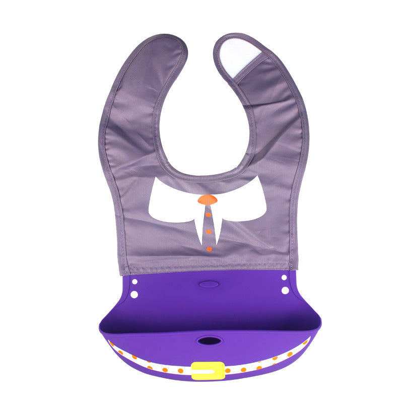 Cartoon silicone baby bib