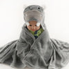 Baby fleece bath towel hooded towels bathrobe