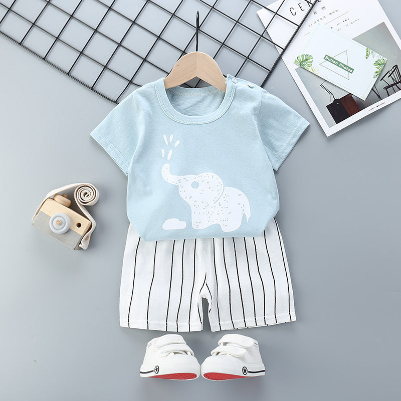 Cartoon children short sleeve suit