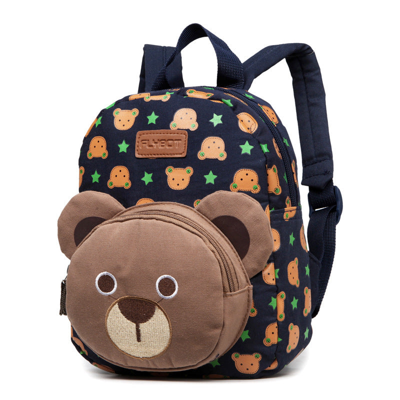 Custom-made children's schoolbag, canvas, rabbit, bear, baby, baby, baby and baby cartoon package