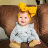 Pure Color Bowknot Seersucker Baby Headwear