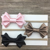 Nylon rope solid color bow baby hair ring