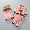 Children's Double-layer Plus Velvet Thick Three-piece Suit