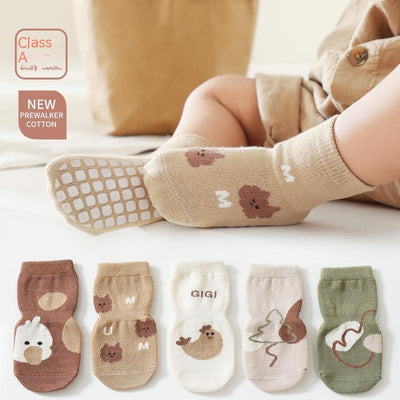 Baby Autumn And Winter Non-slip Glue Bottom Non-slip Socks Tube Socks