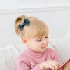 Nylon rope solid color bow baby hair ring