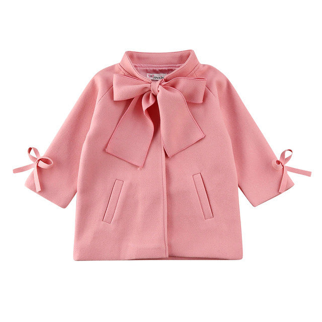 Girls long woolen coat