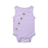 Newborn Baby Solid Bodysuit Kids Clothes Boys Girl Jumpsuit