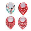 4pcs Lot Bibs Burp Cloth Print Arrow Wave Triangle Baby Bibs Cotton Bandana Accessories