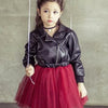 Korean Children And Girls On Behalf Of A Leather Dress Embroidered With Sequins Leather Children Princess Dress