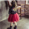 Korean Children And Girls On Behalf Of A Leather Dress Embroidered With Sequins Leather Children Princess Dress