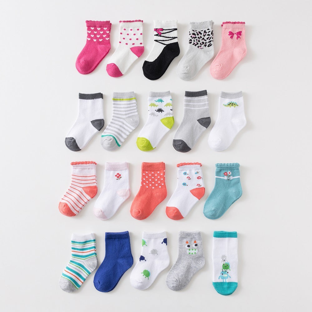 Cute Socks Combed Cotton Children's Middle Tube Men