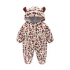 Baby Cow Hooded Crawling Clothes Flannel One Piece Clothes 0 1 Male And Female Baby Outerwear