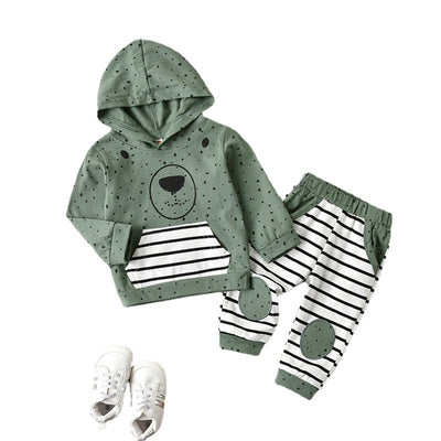 Boy's Hooded Spring And Autumn Clothing Thin