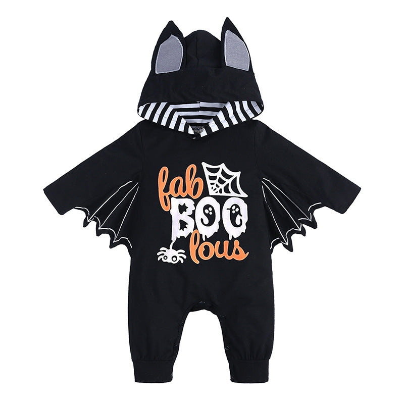 Baby Autumn Clothing Halloween Baby Batwing Sleeve Jumpsuit Newborn Western Style Rompers