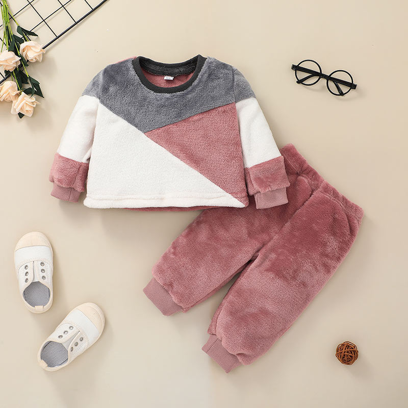 Baby Casual Baby Sweater Suit Clothing Pullover Two-piece Suit