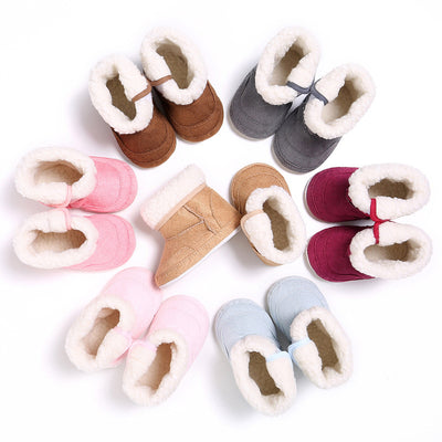 Newborn Baby Girls First Walkers Shoes Infant Toddler Soft Rubber Soled Anti-slip Boots Booties