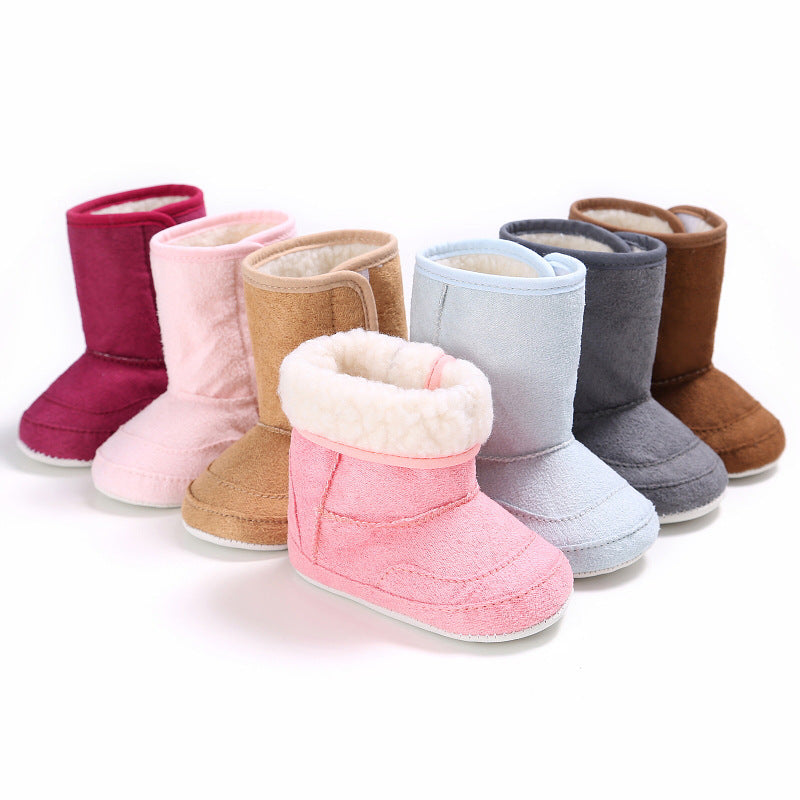 Newborn Baby Girls First Walkers Shoes Infant Toddler Soft Rubber Soled Anti-slip Boots Booties