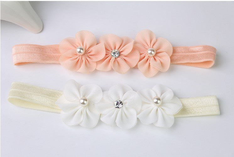 Three little plum blossom baby headband