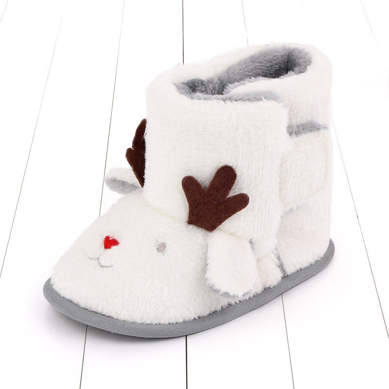 Christmas winter warm baby boots plush cartoon baby shoes