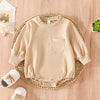 Children's Baby Triangle Rompers Long Sleeve Pocket Sweatshirt