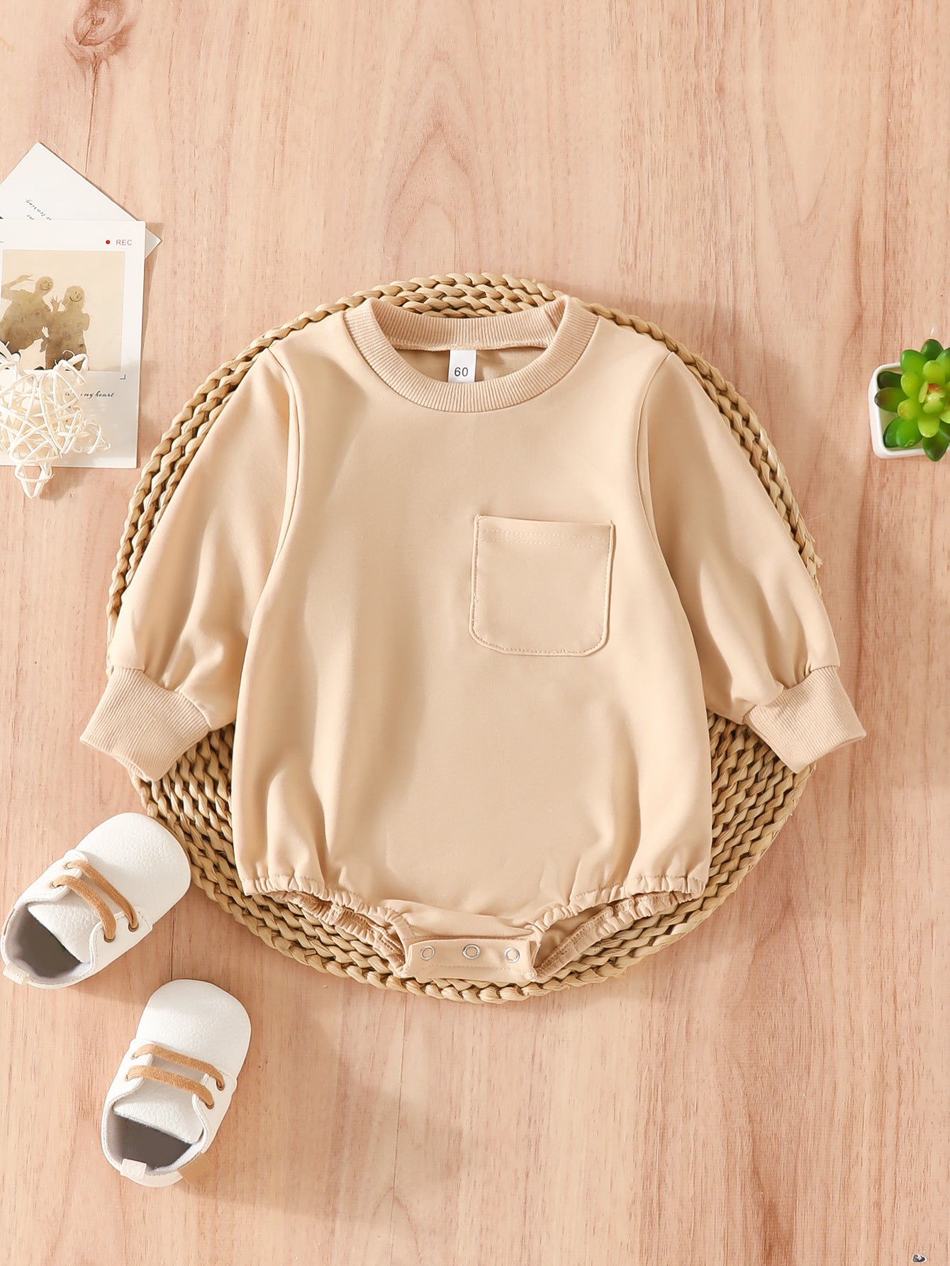 Children's Baby Triangle Rompers Long Sleeve Pocket Sweatshirt