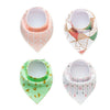 4pcs Lot Bibs Burp Cloth Print Arrow Wave Triangle Baby Bibs Cotton Bandana Accessories