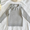 Kids Knitted Pullover Girls Long Sleeve Knit Lace Sweater