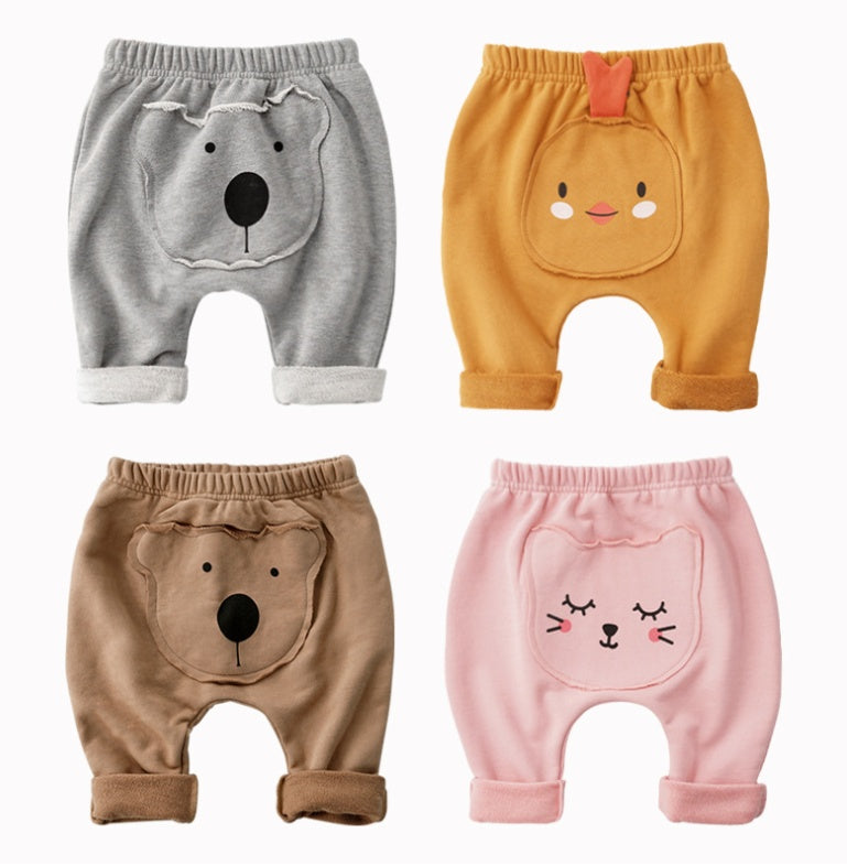 Cartoon patch baby pants