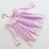 The children wear long sleeved dress baby princess skirt gauze Chun 1-3 years old female baby dress a generation