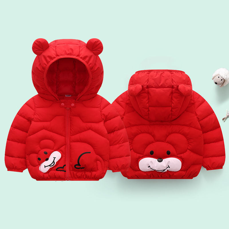 Children's Hooded Thick Warm Jacket For Babies