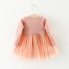 A031 new fall manufacturers selling children waist flowers long sleeved dress princess dress baby skirt