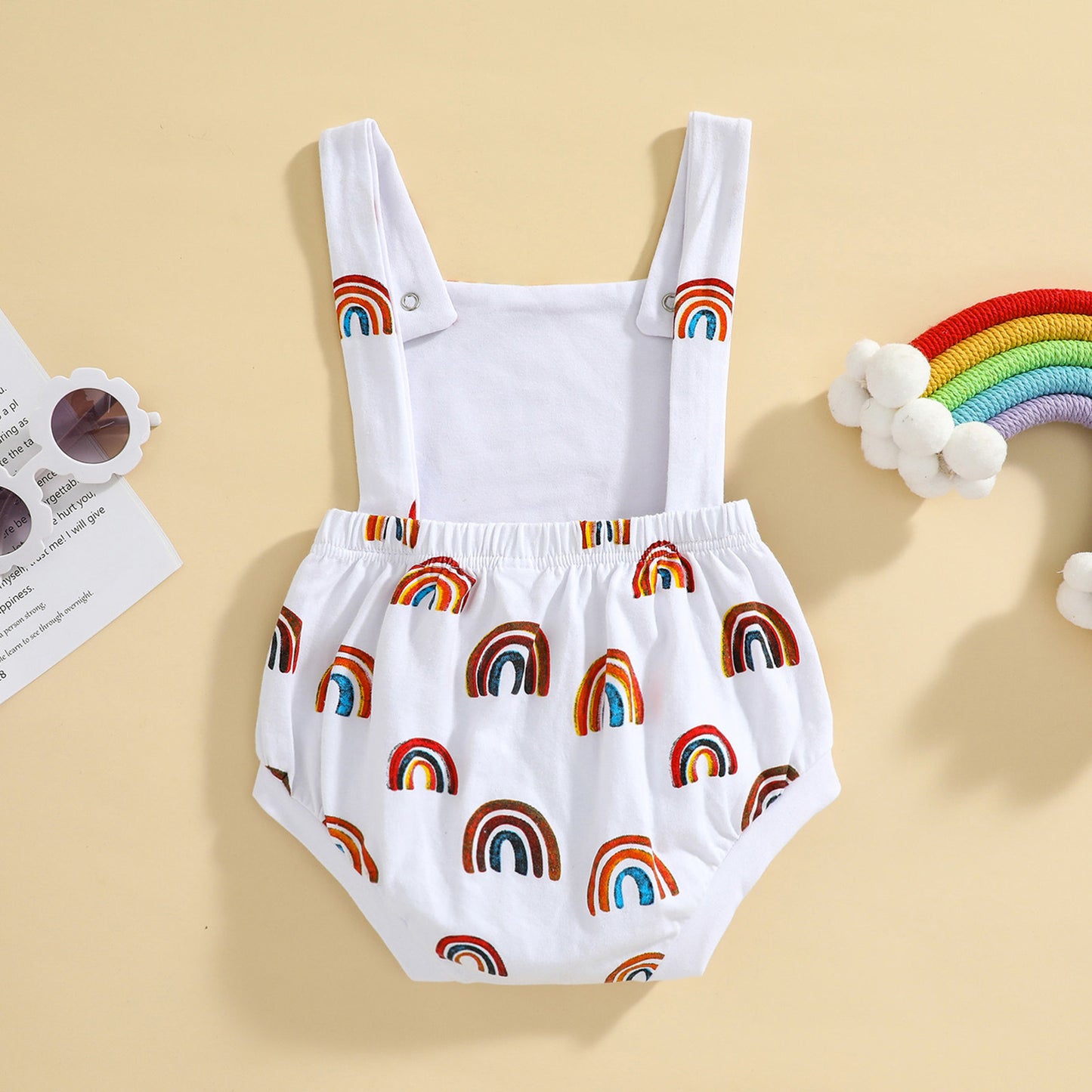 Summer Baby Cotton Rainbow Print Romper