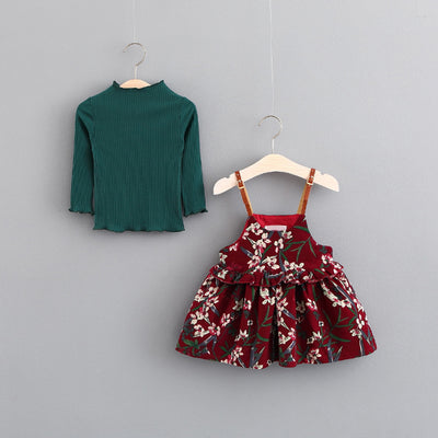 Baby Dress, Girl's Skirt, Autumn 1-2-3 Years Old Baby Clothes, Children's Clothing, A Piece Of E3087