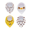 4pcs Lot Bibs Burp Cloth Print Arrow Wave Triangle Baby Bibs Cotton Bandana Accessories