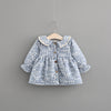 New Autumn And Winter Dress Female Children With Korean Female Baby Princess Dress Baby Cashmere Thickened Dot Skirt