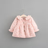 New Autumn And Winter Dress Female Children With Korean Female Baby Princess Dress Baby Cashmere Thickened Dot Skirt