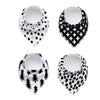 4pcs Lot Bibs Burp Cloth Print Arrow Wave Triangle Baby Bibs Cotton Bandana Accessories