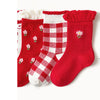 Children's Socks Autumn And Winter Cartoon Forest Red Lace Socks