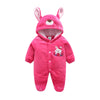 Baby Cow Hooded Crawling Clothes Flannel One Piece Clothes 0 1 Male And Female Baby Outerwear