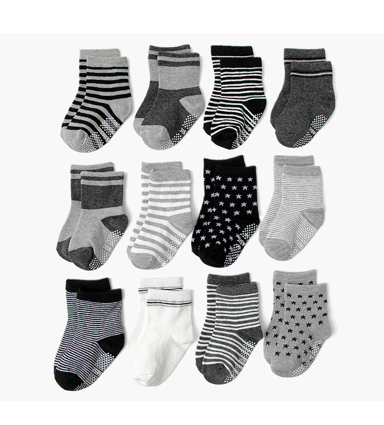 Children's Non-slip Polka Dot Cotton Floor Socks